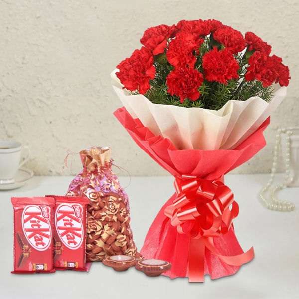 Home 3 send flowers and gifts online -Carnation chocolates n dryfruits