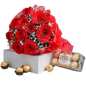 Majestic Rosy N Chocolaty Gift Combo