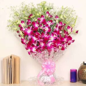 Send Flowers to Hoshiarpur 12 Dazzling Bunch of Orchids