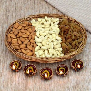 Dry Fruits and Diya
