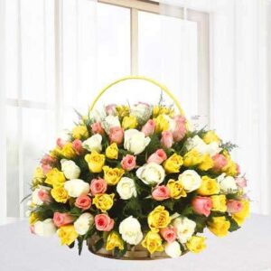 Send Flowers to Hoshiarpur 29 Pleasing Flowers Basket