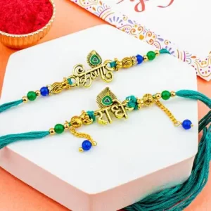 Radhey Krishna Rakhi Set For Delivery