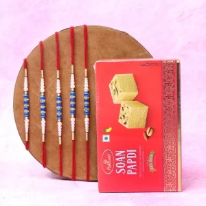 Send Gifts to Jalandhar 20 Sweets and Rakhi Greeting sets